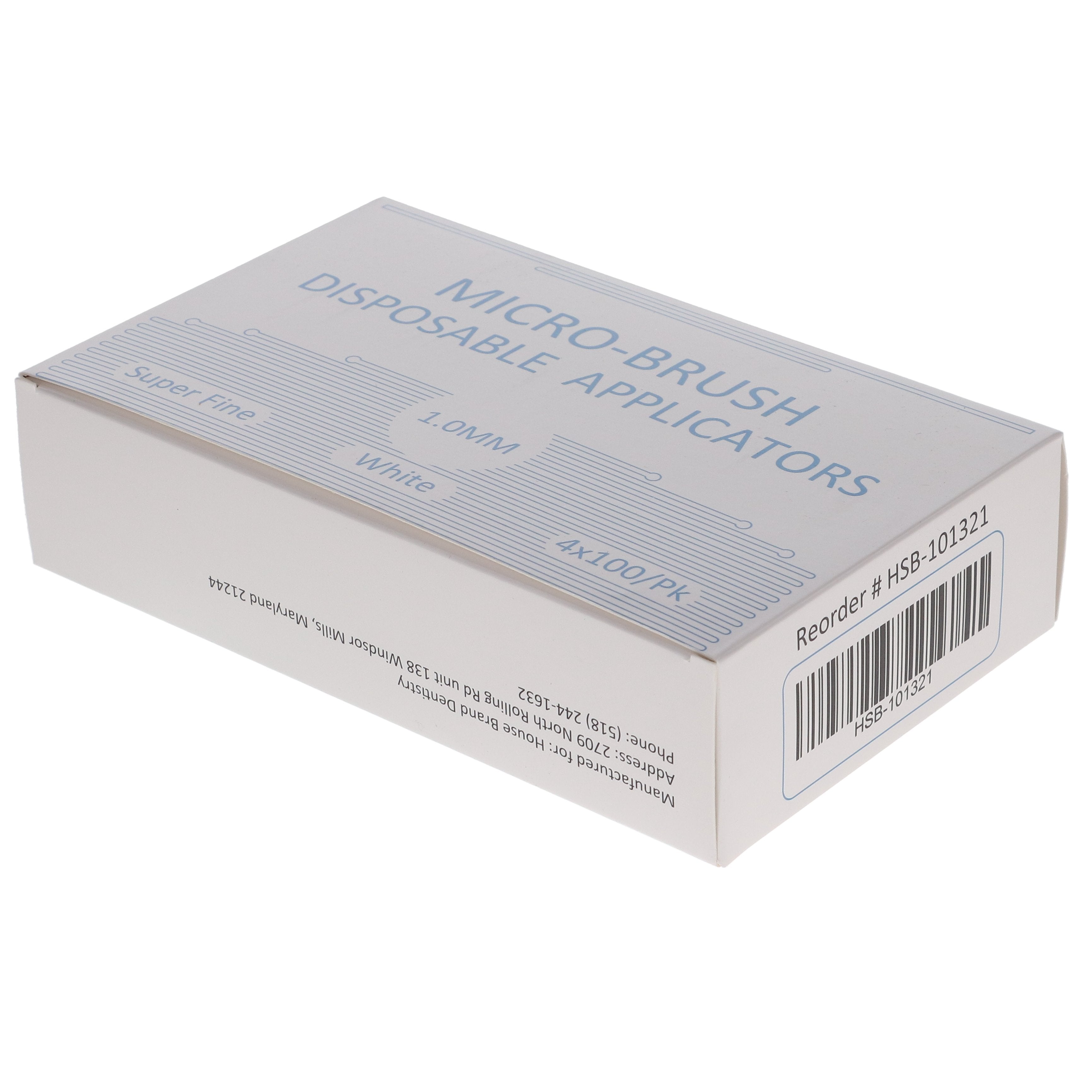 House Brand Dentistry 101321 Micro-Brush Disposable Applicators Super Fine White 4 x 100/Pk House Brand Dentistry 101321 Micro-Brush Disposable Applicators Super Fine White 4 x 100/Pk